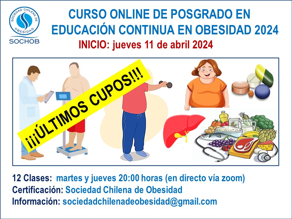 CURSO ONLINE DE POSGRADO EN EDUCACIÓN CONTINUA EN OBESIDAD 2024